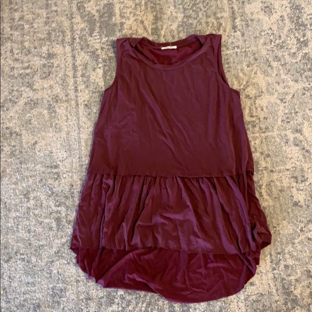 Maroon loose tank top